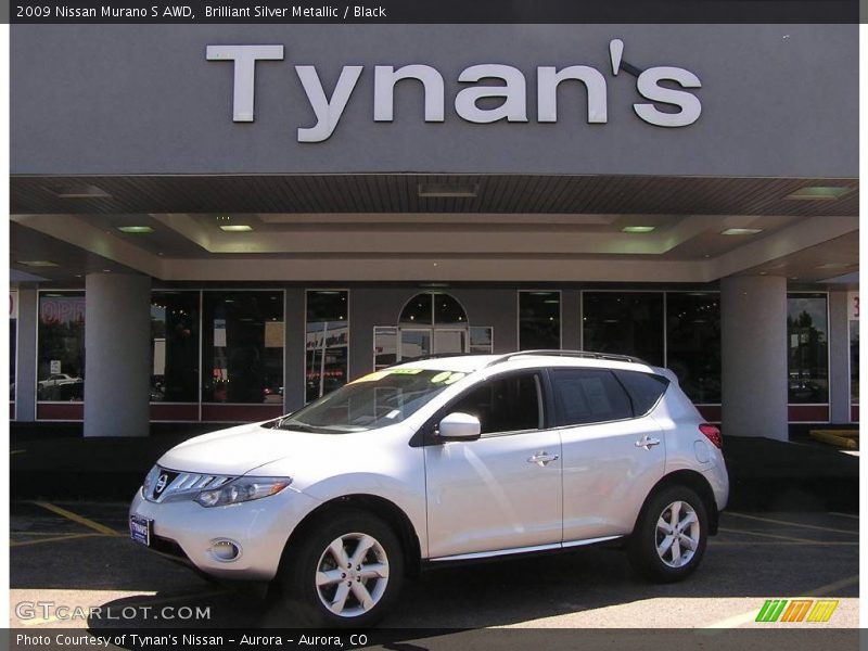 Brilliant Silver Metallic / Black 2009 Nissan Murano S AWD