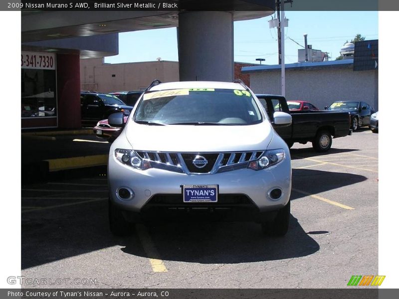 Brilliant Silver Metallic / Black 2009 Nissan Murano S AWD