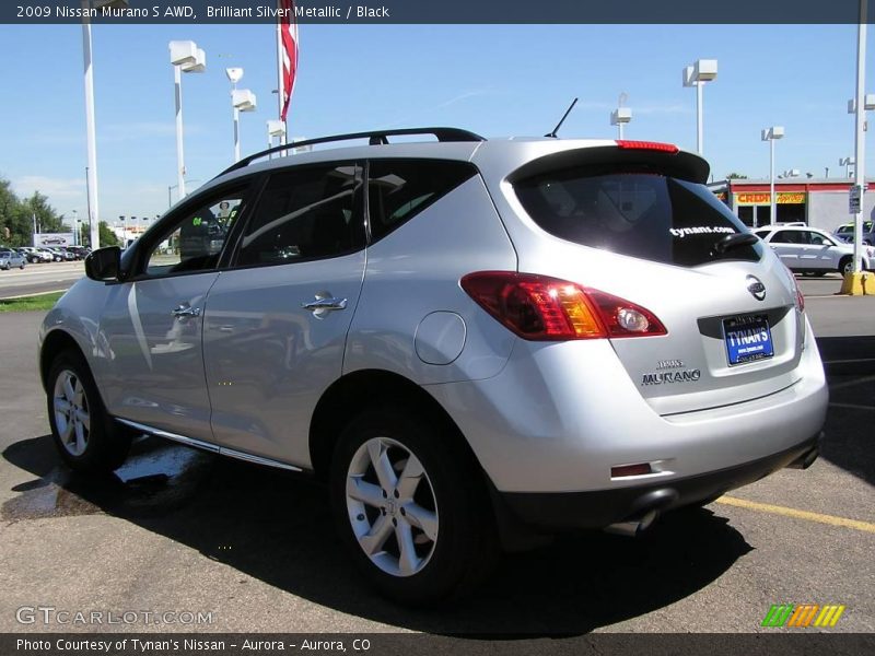 Brilliant Silver Metallic / Black 2009 Nissan Murano S AWD