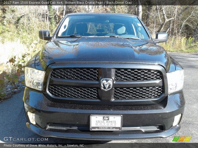 Brilliant Black Crystal Pearl / Black/Diesel Gray 2017 Ram 1500 Express Quad Cab 4x4