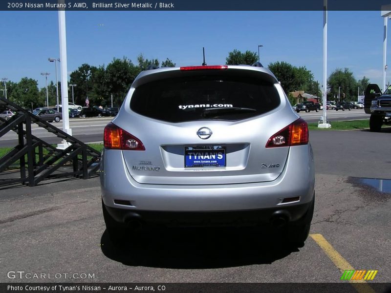 Brilliant Silver Metallic / Black 2009 Nissan Murano S AWD