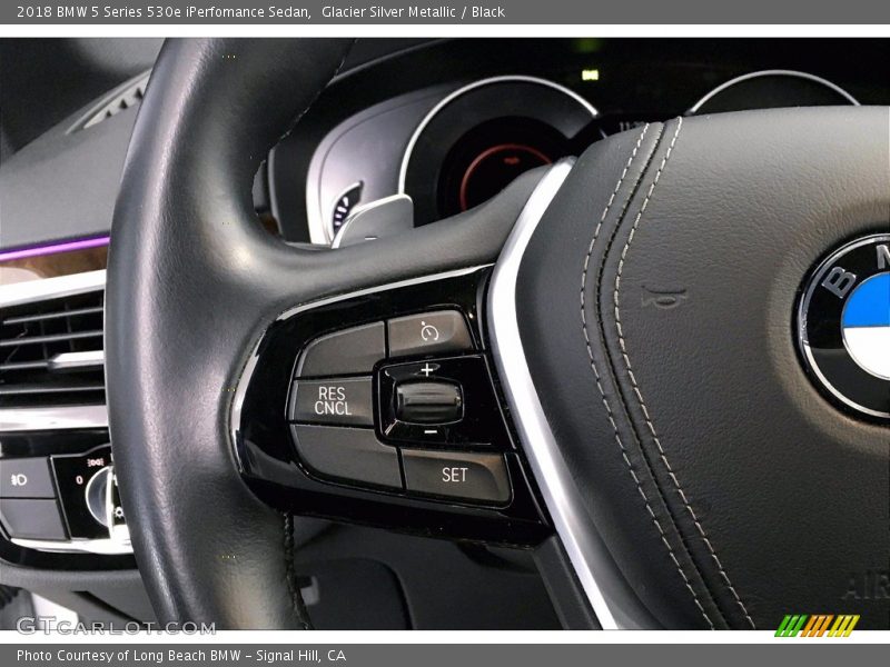Glacier Silver Metallic / Black 2018 BMW 5 Series 530e iPerfomance Sedan