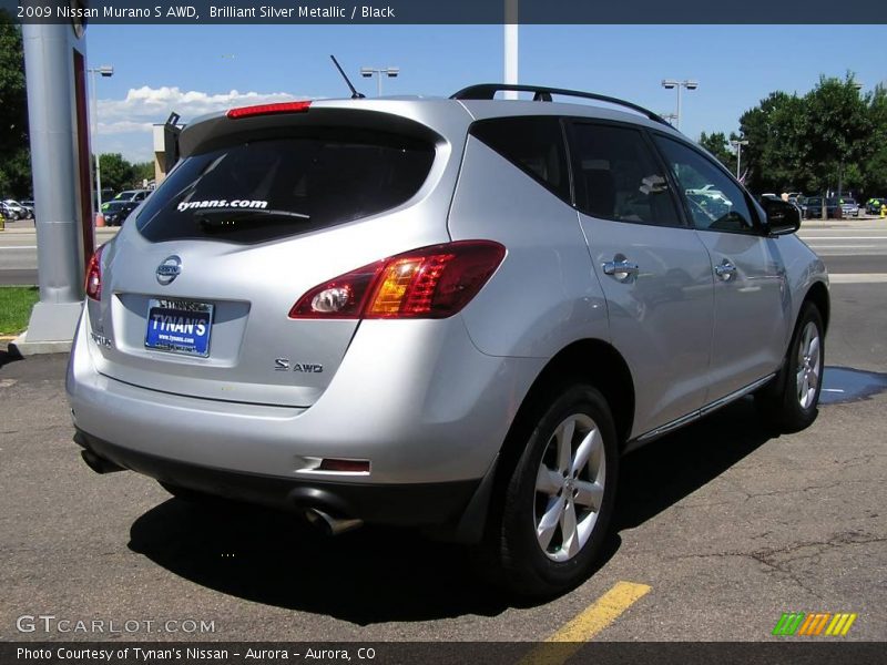 Brilliant Silver Metallic / Black 2009 Nissan Murano S AWD