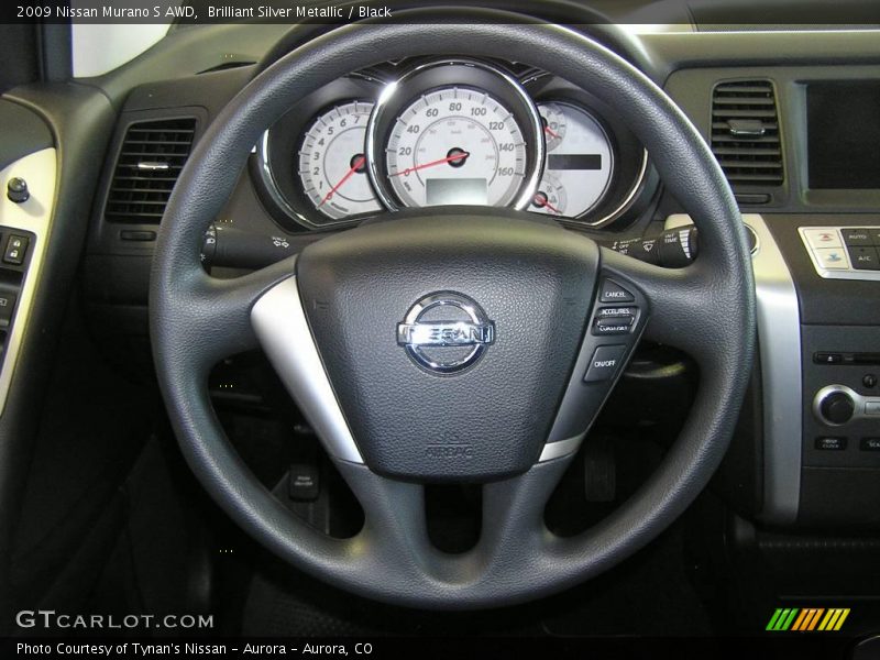 Brilliant Silver Metallic / Black 2009 Nissan Murano S AWD