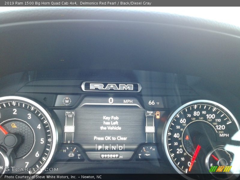 Delmonico Red Pearl / Black/Diesel Gray 2019 Ram 1500 Big Horn Quad Cab 4x4
