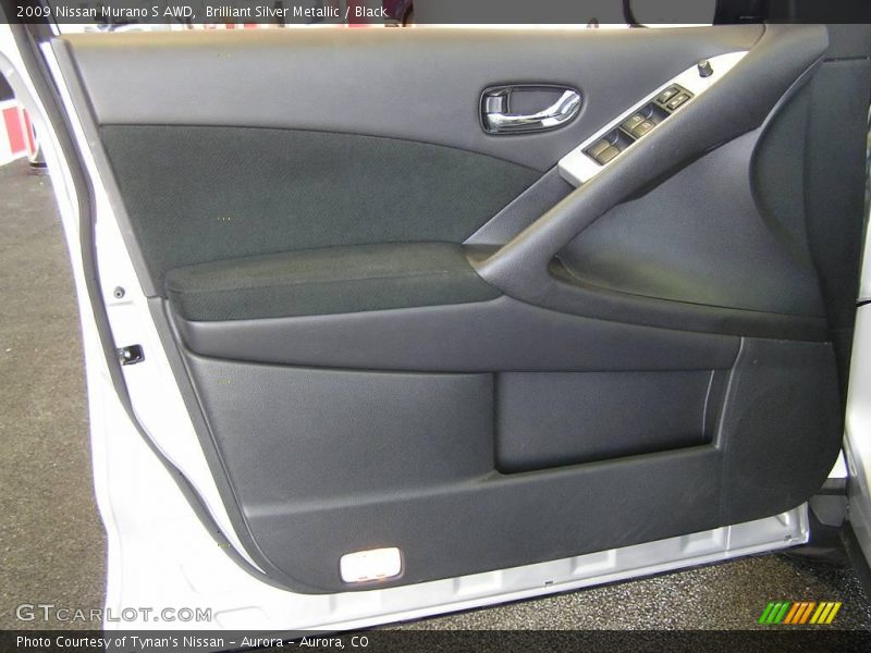 Brilliant Silver Metallic / Black 2009 Nissan Murano S AWD