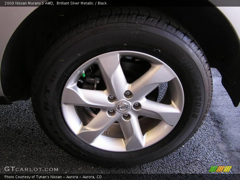 Brilliant Silver Metallic / Black 2009 Nissan Murano S AWD