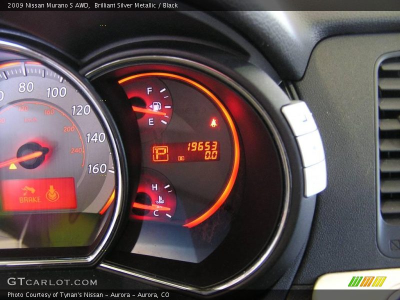 Brilliant Silver Metallic / Black 2009 Nissan Murano S AWD