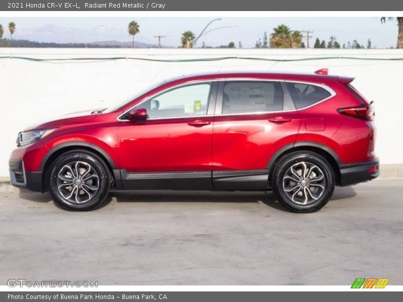 Radiant Red Metallic / Gray 2021 Honda CR-V EX-L