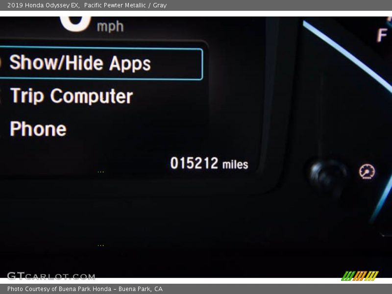 Pacific Pewter Metallic / Gray 2019 Honda Odyssey EX