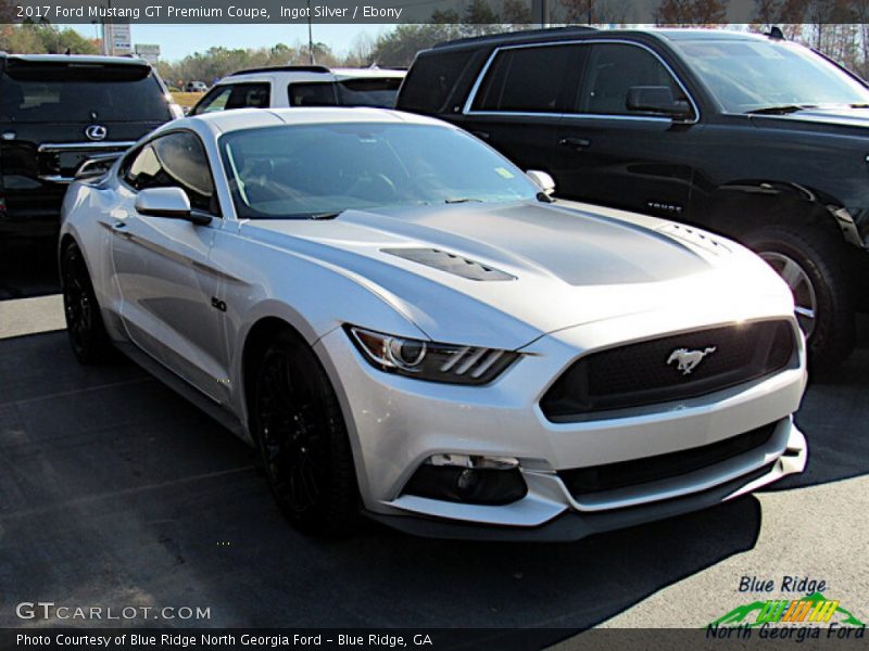 Ingot Silver / Ebony 2017 Ford Mustang GT Premium Coupe