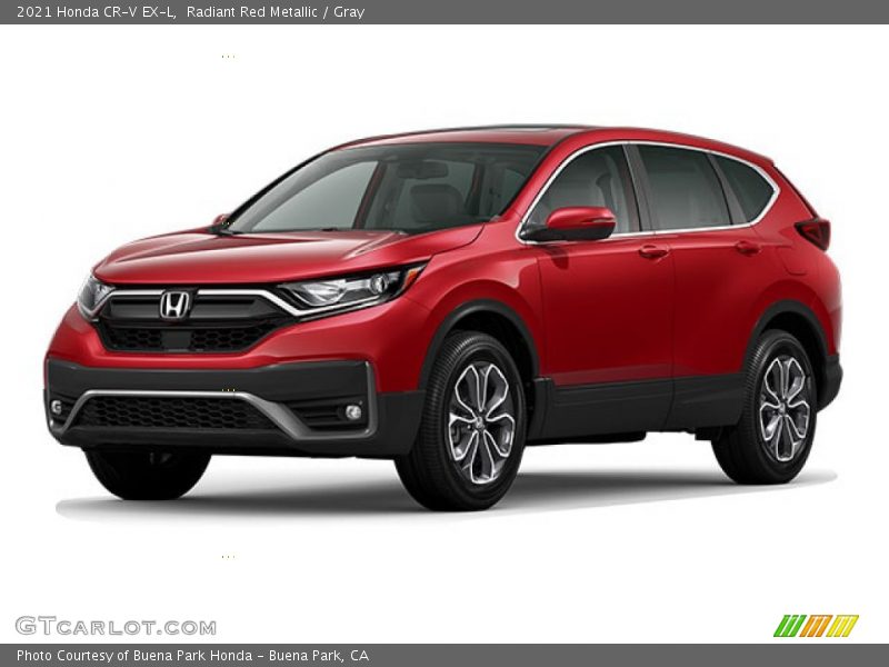 Radiant Red Metallic / Gray 2021 Honda CR-V EX-L