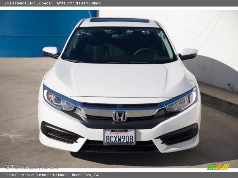 White Orchid Pearl / Black 2018 Honda Civic EX Sedan