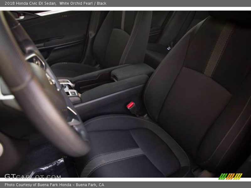 White Orchid Pearl / Black 2018 Honda Civic EX Sedan