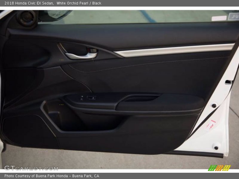 White Orchid Pearl / Black 2018 Honda Civic EX Sedan