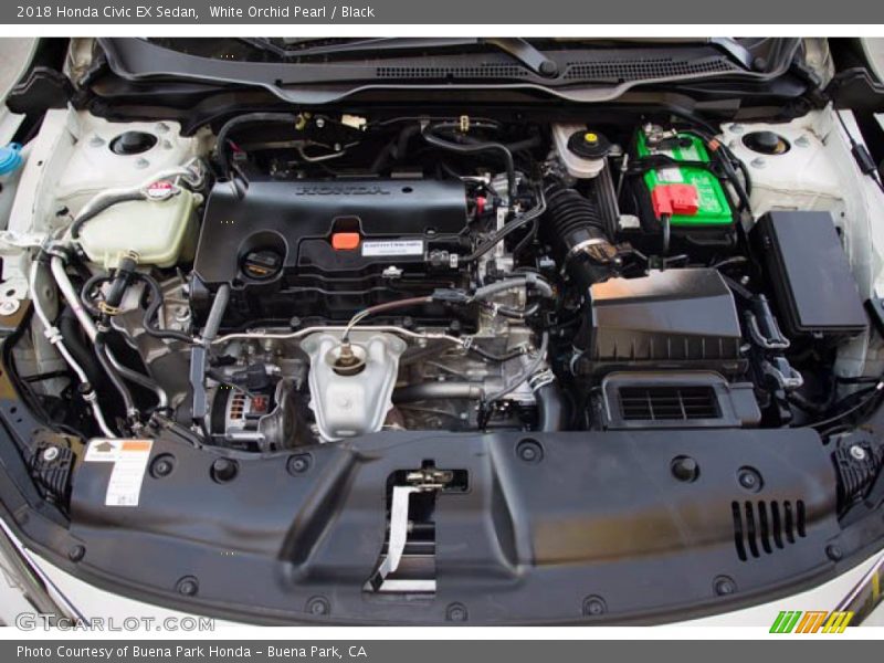 White Orchid Pearl / Black 2018 Honda Civic EX Sedan