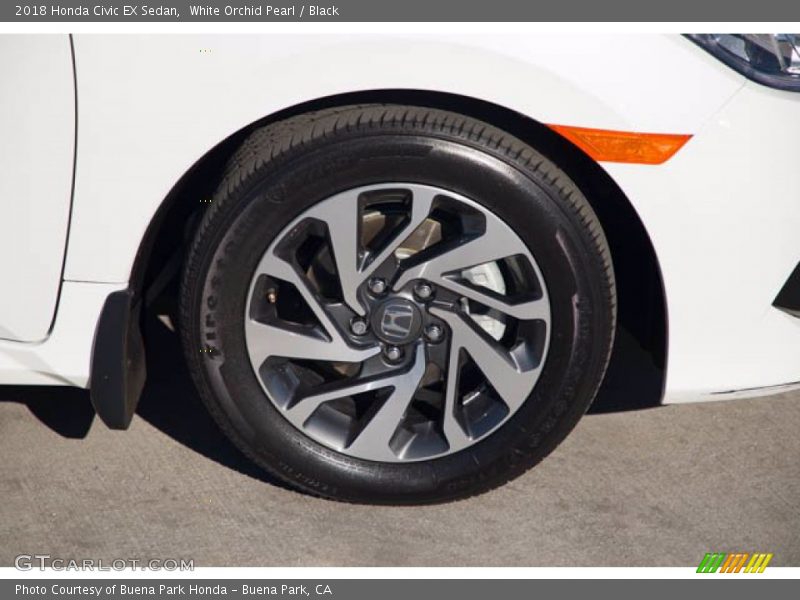 White Orchid Pearl / Black 2018 Honda Civic EX Sedan