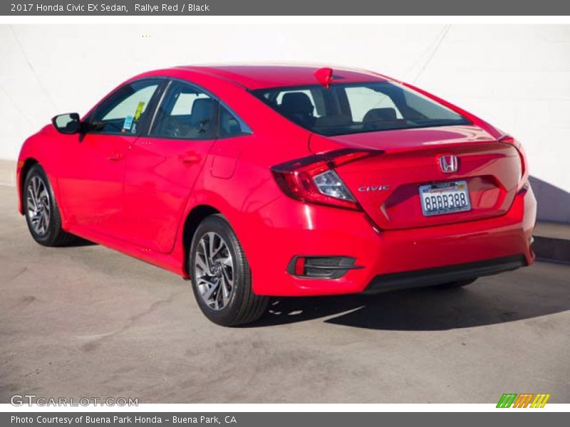 Rallye Red / Black 2017 Honda Civic EX Sedan