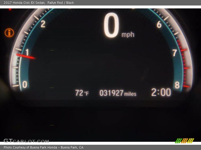 Rallye Red / Black 2017 Honda Civic EX Sedan