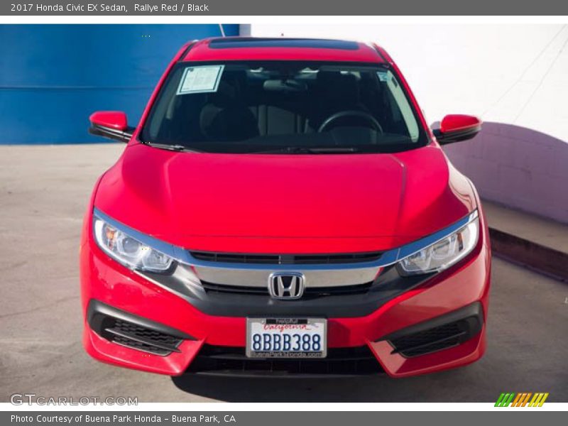 Rallye Red / Black 2017 Honda Civic EX Sedan