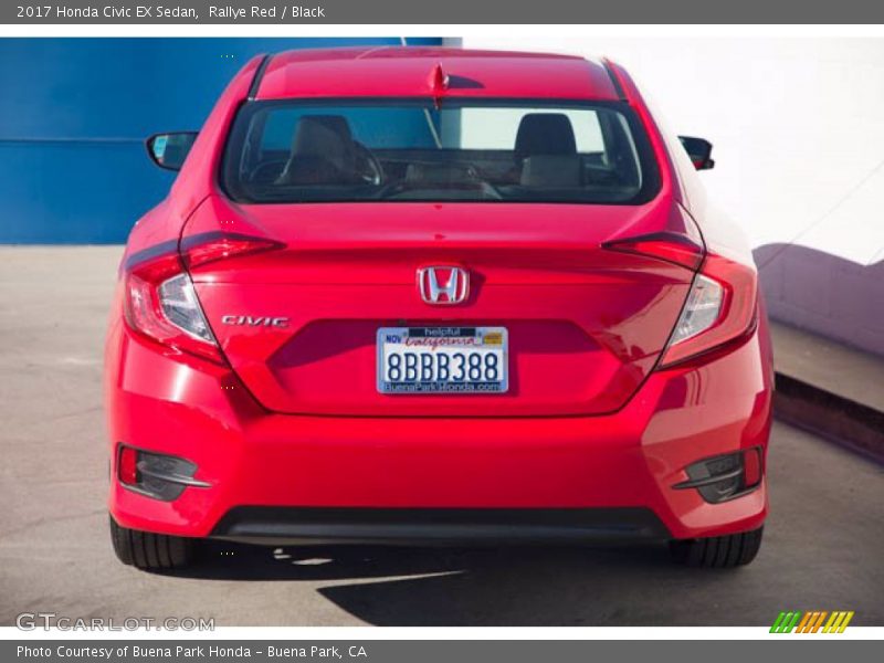 Rallye Red / Black 2017 Honda Civic EX Sedan