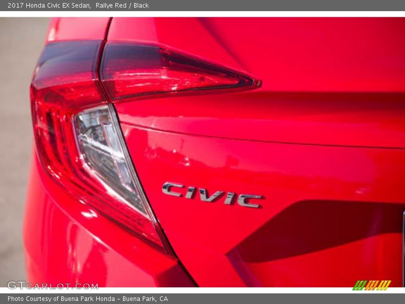 Rallye Red / Black 2017 Honda Civic EX Sedan