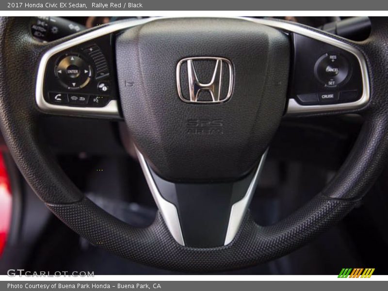 Rallye Red / Black 2017 Honda Civic EX Sedan
