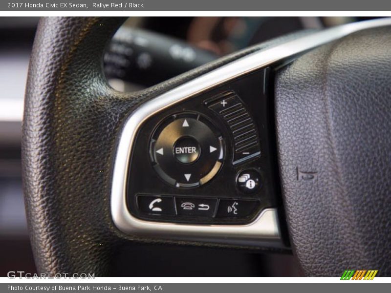Rallye Red / Black 2017 Honda Civic EX Sedan