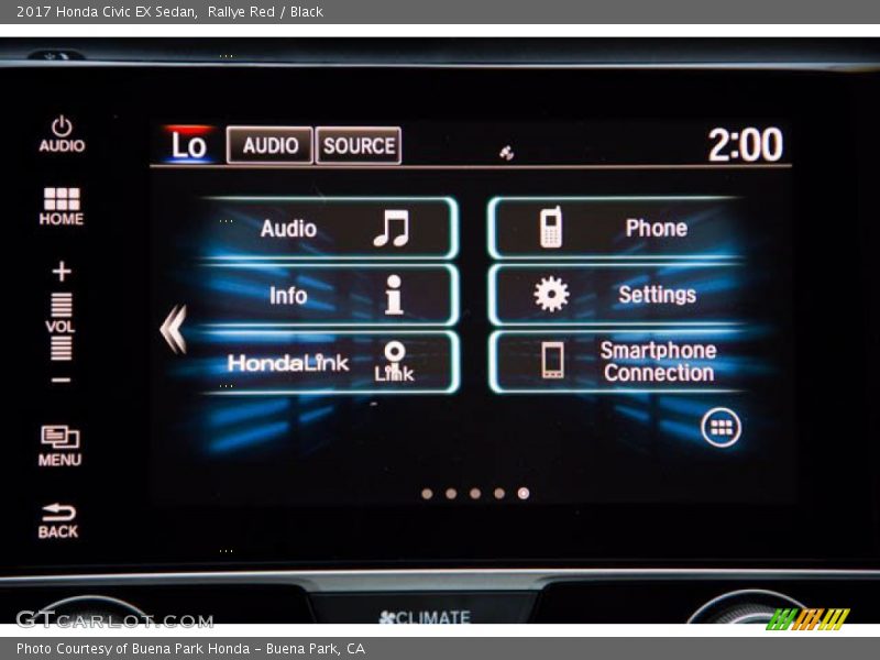 Rallye Red / Black 2017 Honda Civic EX Sedan