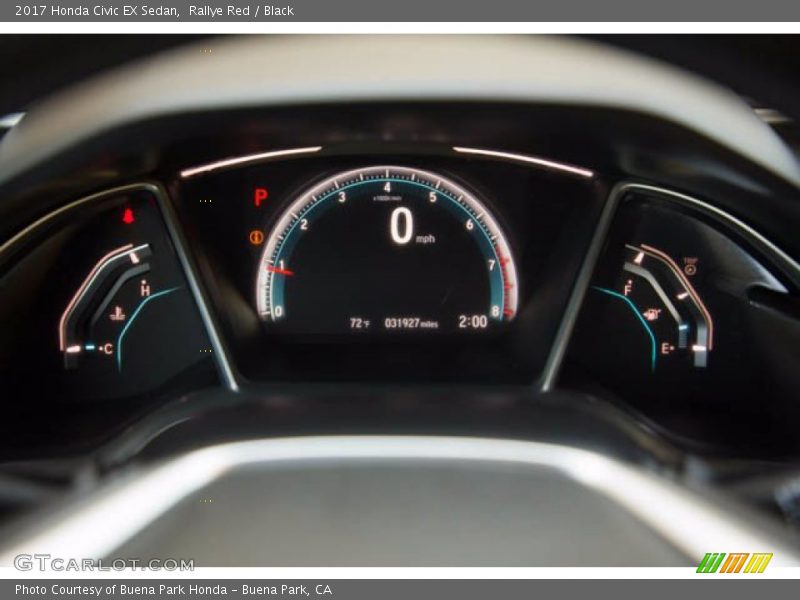 Rallye Red / Black 2017 Honda Civic EX Sedan