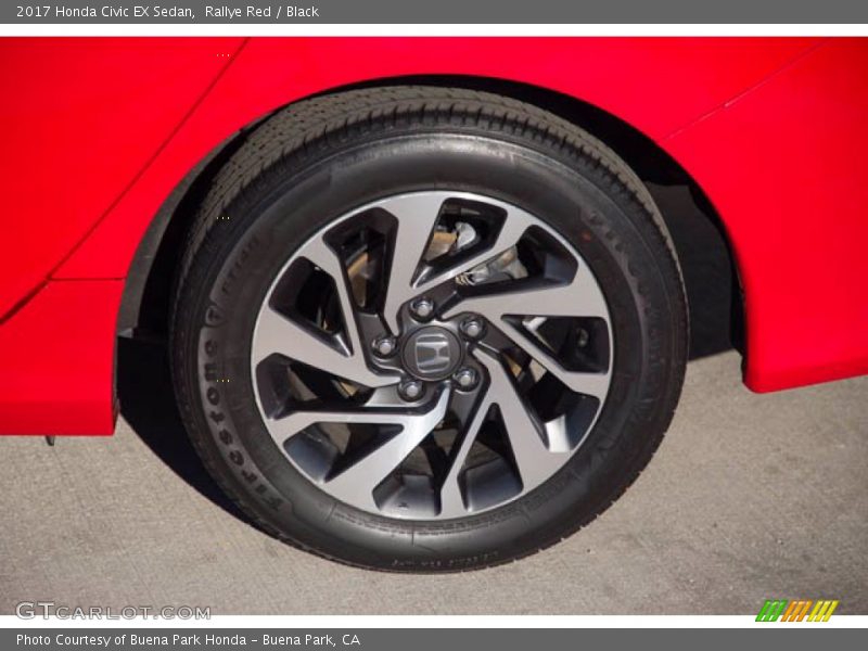 Rallye Red / Black 2017 Honda Civic EX Sedan