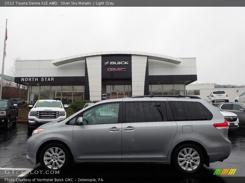 Silver Sky Metallic / Light Gray 2013 Toyota Sienna XLE AWD