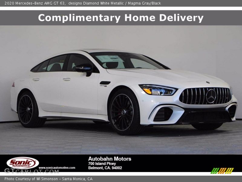 designo Diamond White Metallic / Magma Gray/Black 2020 Mercedes-Benz AMG GT 63