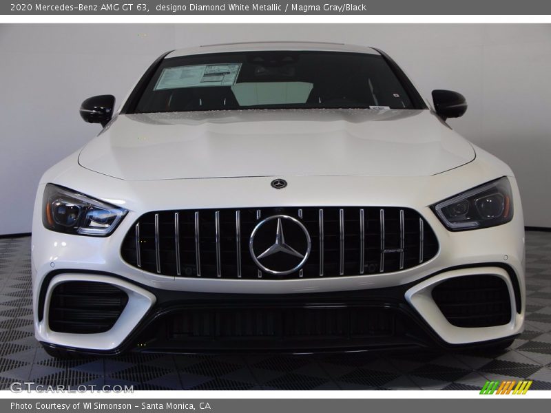 designo Diamond White Metallic / Magma Gray/Black 2020 Mercedes-Benz AMG GT 63
