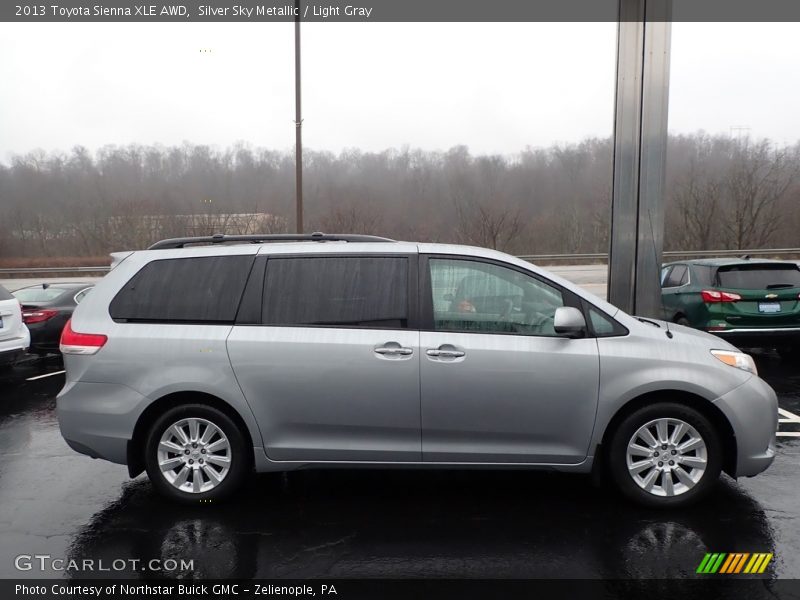 Silver Sky Metallic / Light Gray 2013 Toyota Sienna XLE AWD