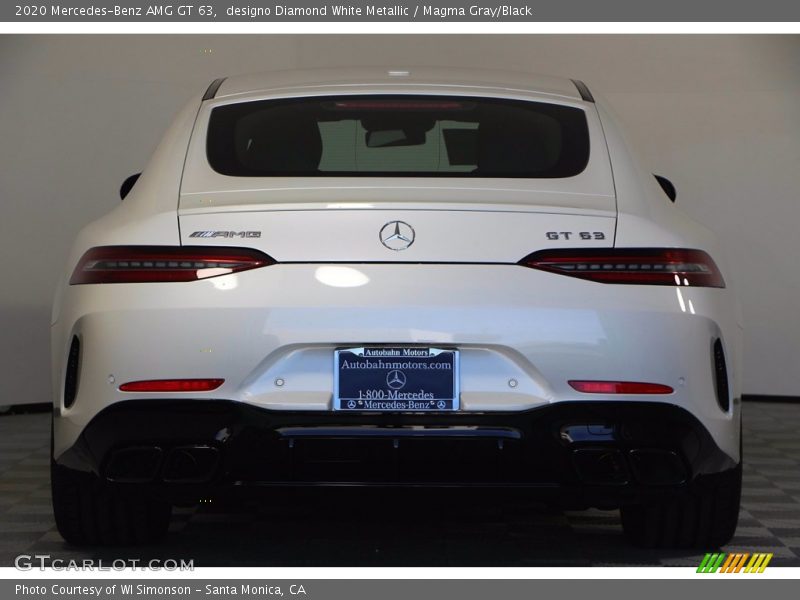 designo Diamond White Metallic / Magma Gray/Black 2020 Mercedes-Benz AMG GT 63