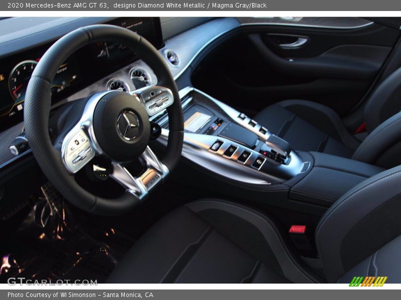 designo Diamond White Metallic / Magma Gray/Black 2020 Mercedes-Benz AMG GT 63