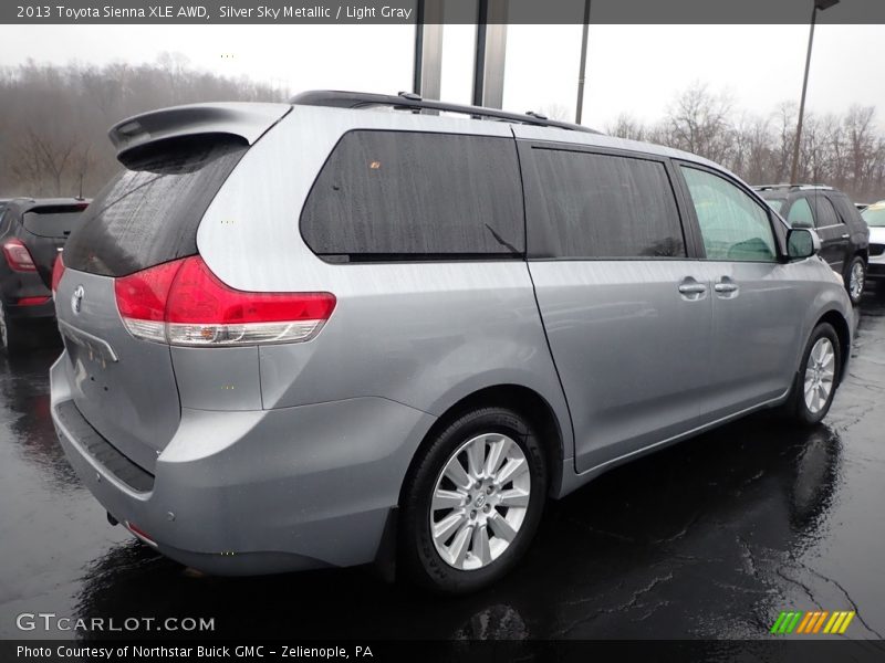 Silver Sky Metallic / Light Gray 2013 Toyota Sienna XLE AWD