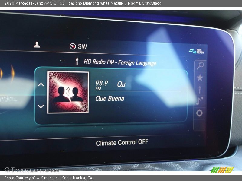 designo Diamond White Metallic / Magma Gray/Black 2020 Mercedes-Benz AMG GT 63