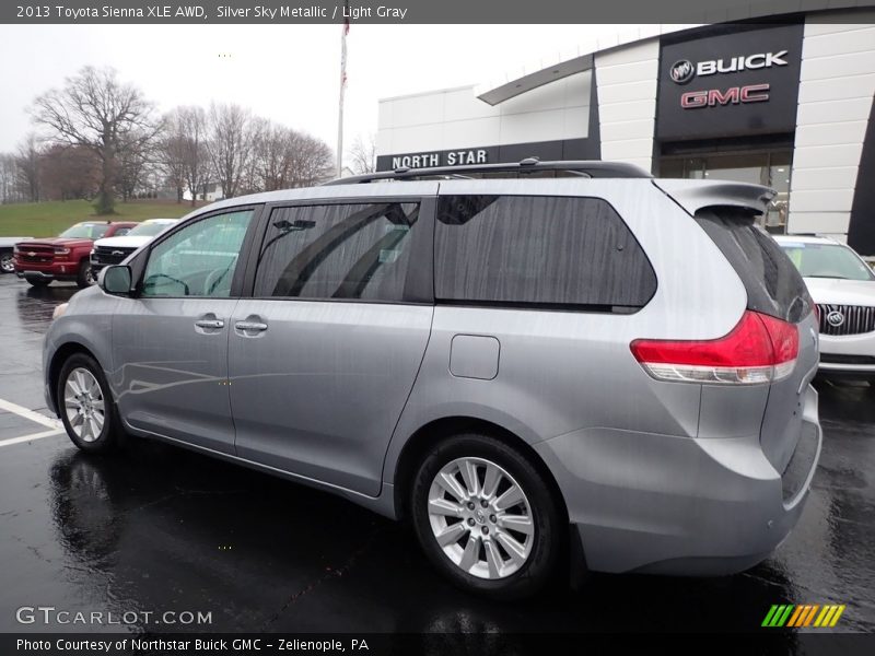 Silver Sky Metallic / Light Gray 2013 Toyota Sienna XLE AWD