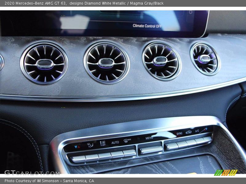 designo Diamond White Metallic / Magma Gray/Black 2020 Mercedes-Benz AMG GT 63