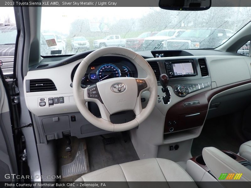 Silver Sky Metallic / Light Gray 2013 Toyota Sienna XLE AWD