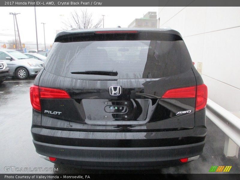 Crystal Black Pearl / Gray 2017 Honda Pilot EX-L AWD