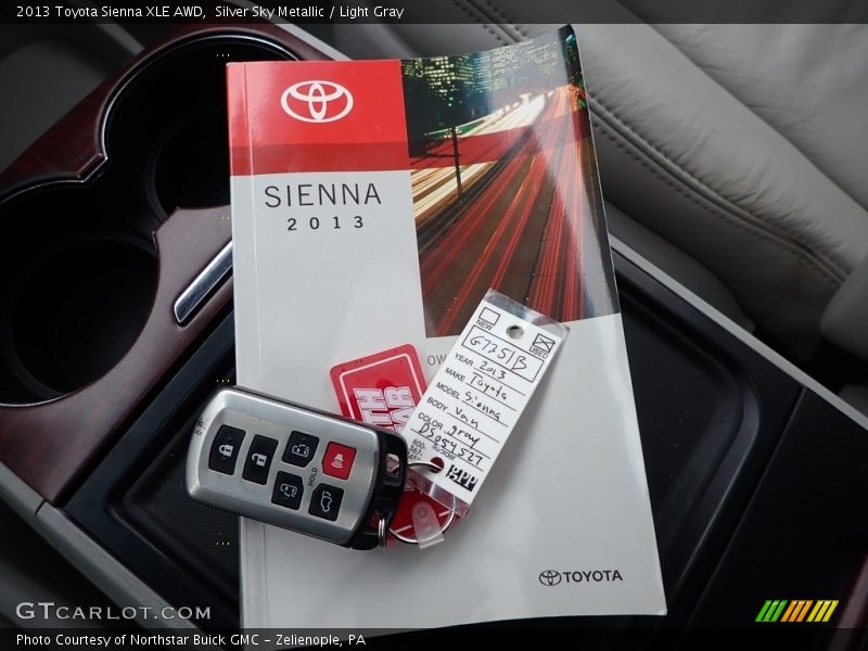 Silver Sky Metallic / Light Gray 2013 Toyota Sienna XLE AWD