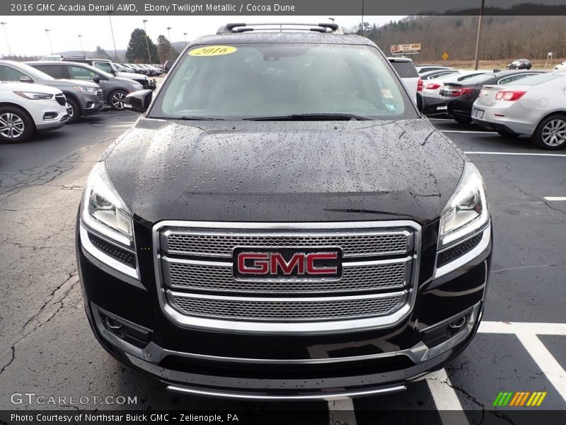 Ebony Twilight Metallic / Cocoa Dune 2016 GMC Acadia Denali AWD