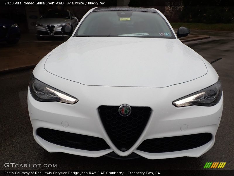 Alfa White / Black/Red 2020 Alfa Romeo Giulia Sport AWD