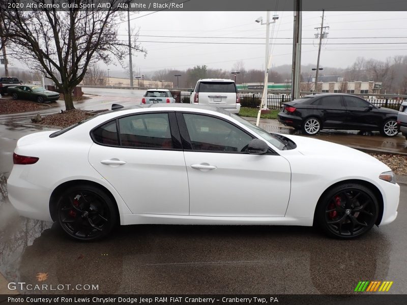 Alfa White / Black/Red 2020 Alfa Romeo Giulia Sport AWD
