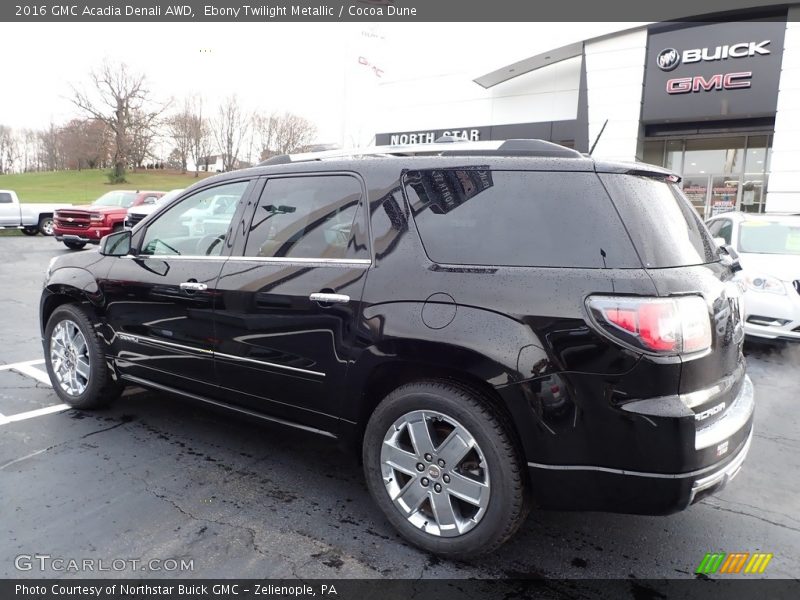 Ebony Twilight Metallic / Cocoa Dune 2016 GMC Acadia Denali AWD