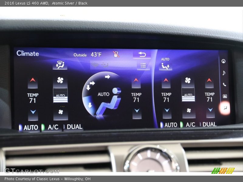 Atomic Silver / Black 2016 Lexus LS 460 AWD