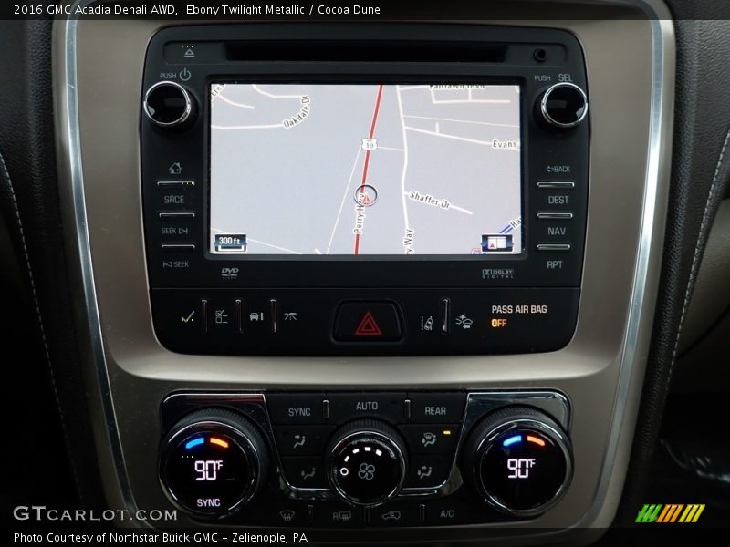 Ebony Twilight Metallic / Cocoa Dune 2016 GMC Acadia Denali AWD